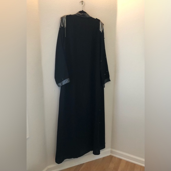 Urban Modesty NWT Size XXL embellished Abaya black Maxi Open front - Picture 5 of 15